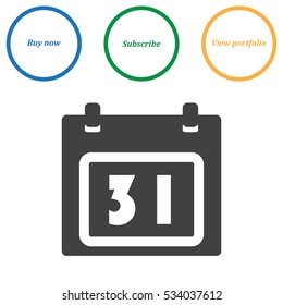 Calendar Icon Vector flat design style