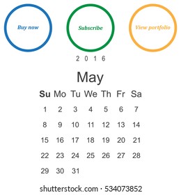 Calendar Icon Vector flat design style