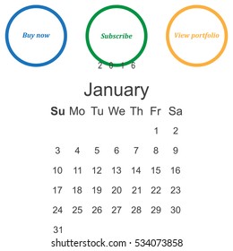 Calendar Icon Vector flat design style