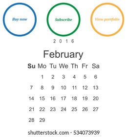 Calendar Icon Vector flat design style