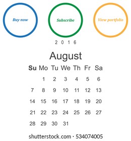 Calendar Icon Vector flat design style