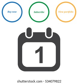 Calendar Icon Vector flat design style