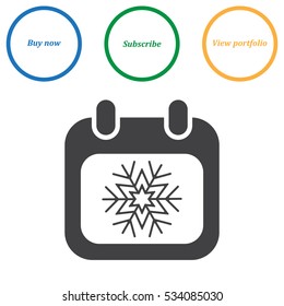 Calendar Icon Vector flat design style