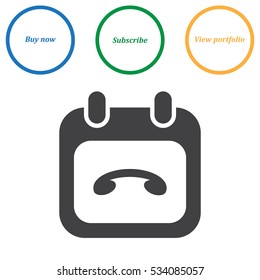 Calendar Icon Vector flat design style