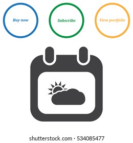 Calendar Icon Vector flat design style