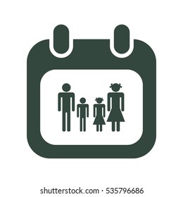 Calendar Icon Vector flat design style