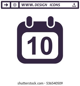 Calendar Icon Vector flat design style