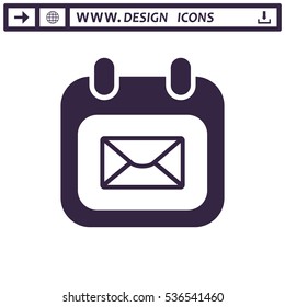 Calendar Icon Vector flat design style