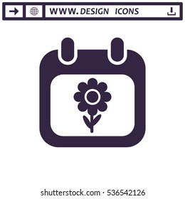 Calendar Icon Vector flat design style
