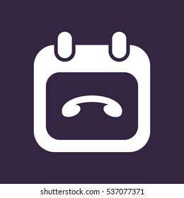 Calendar Icon Vector flat design style