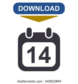 Calendar Icon Vector flat design style