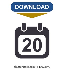 Calendar Icon Vector flat design style