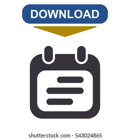 Calendar Icon Vector flat design style