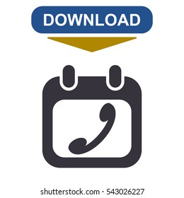 Calendar Icon Vector flat design style