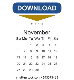 Calendar Icon Vector flat design style