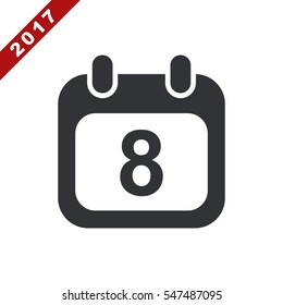 Calendar Icon Vector flat design style