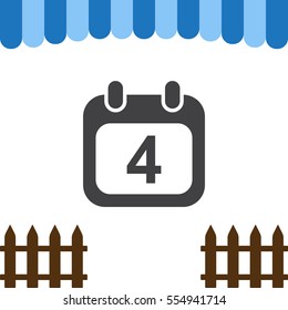 Calendar Icon Vector flat design style