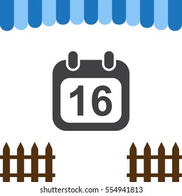 Calendar Icon Vector flat design style