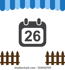Calendar Icon Vector flat design style