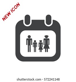 Calendar Icon Vector flat design style