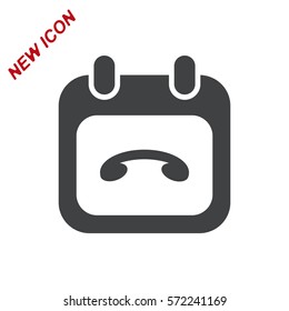 Calendar Icon Vector flat design style