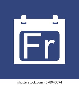 Calendar Icon Vector flat design style