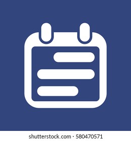 Calendar Icon Vector flat design style