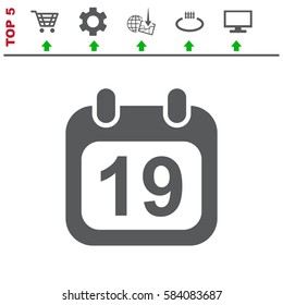Calendar Icon Vector flat design style