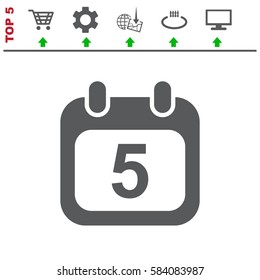Calendar Icon Vector flat design style