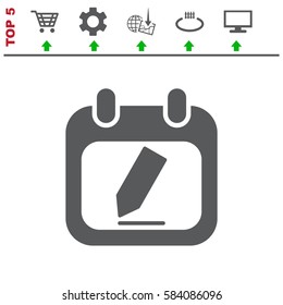 Calendar Icon Vector flat design style