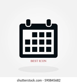 calendar icon vector, flat design best vector icon