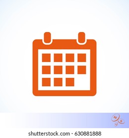 calendar icon vector, flat design best vector icon