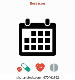calendar icon vector, flat design best vector icon