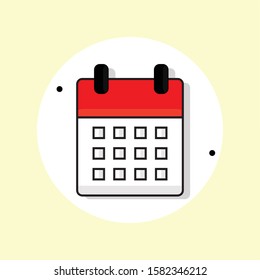 calendar icon vector. flat illustration