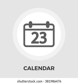 Calendar icon vector. Flat icon isolated on the white background. Vector illustration.