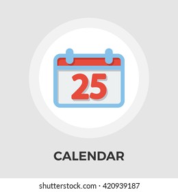 Calendar Icon Vector. Flat icon isolated on the white background. Editable EPS file. Vector illustration.