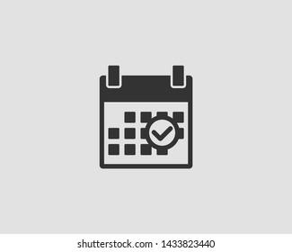 Calendar icon vector flat line design