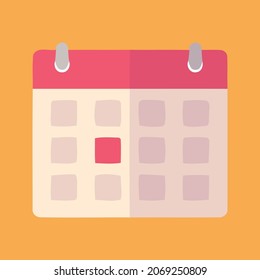 Calendar icon, vector and glyph