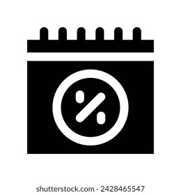 calendar icon. vector glyph icon for your website, mobile, presentation, and logo design.