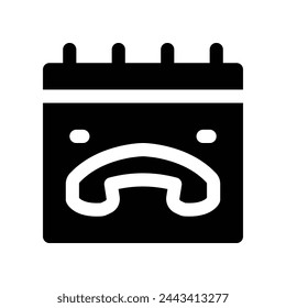 icono de calendario. icono de glifo vectorial para su sitio web, móvil, presentación y diseño de logotipo.