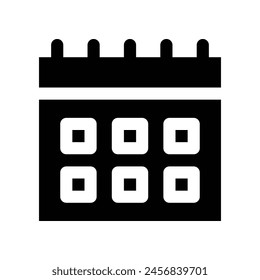 ícono de calendario. ícono de glifo de Vector para tu Sitio web, móvil, presentación y diseño de logotipo.