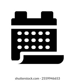 Calendar icon. vector glyph icon for your website, mobile, presentation, and logo design.
