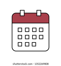 Calendar icon. Vector illustration
