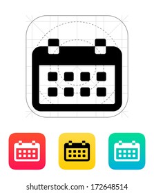 Calendar icon. Vector illustration.