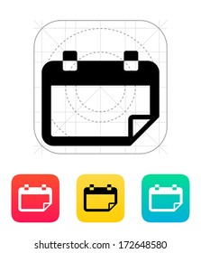 Calendar icon. Vector illustration.