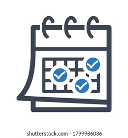 A calendar icon (vector illustration)