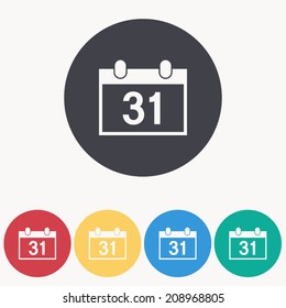 calendar icon, vector illustration