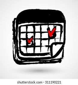 Calendar icon, vector illustration