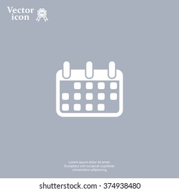 Calendar icon, vector illustration. 