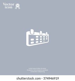 Calendar icon, vector illustration. 